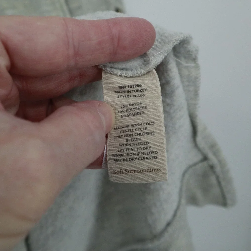 Soft Surroundings‎ Sweater Womens XS Gray Oversized Slouchy Boho Comfy Weekend